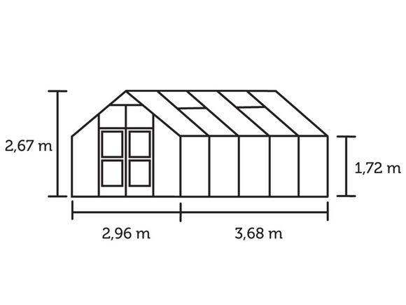 Теплица Juliana Premium Anthracite, ширина 2,96 метра